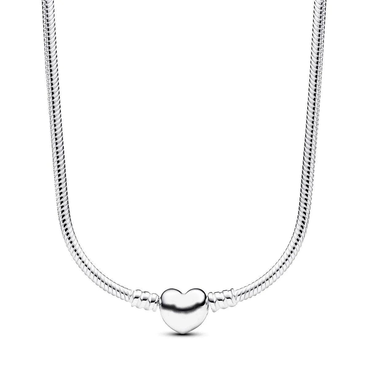 Heart Clasp Snake Chain Necklace