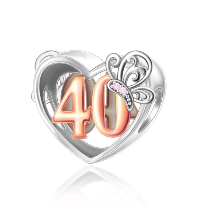 Birthday Butterfly Number Bead Charm