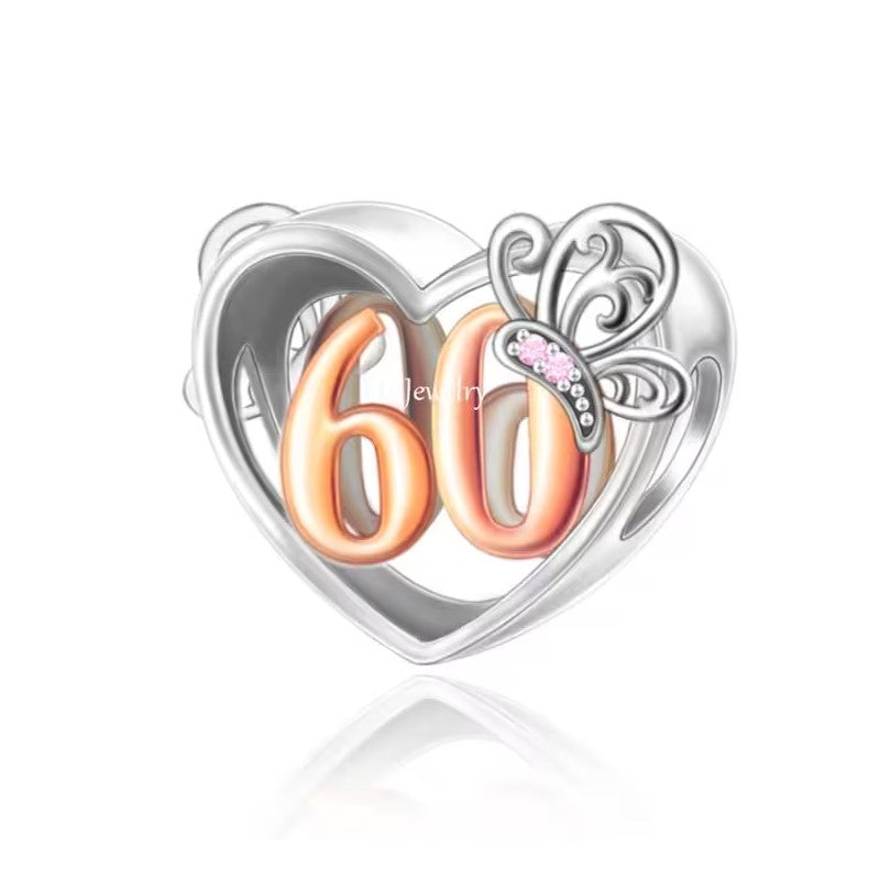 Birthday Butterfly Number Bead Charm