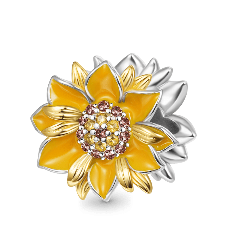 Sparkling Sunflower Charm