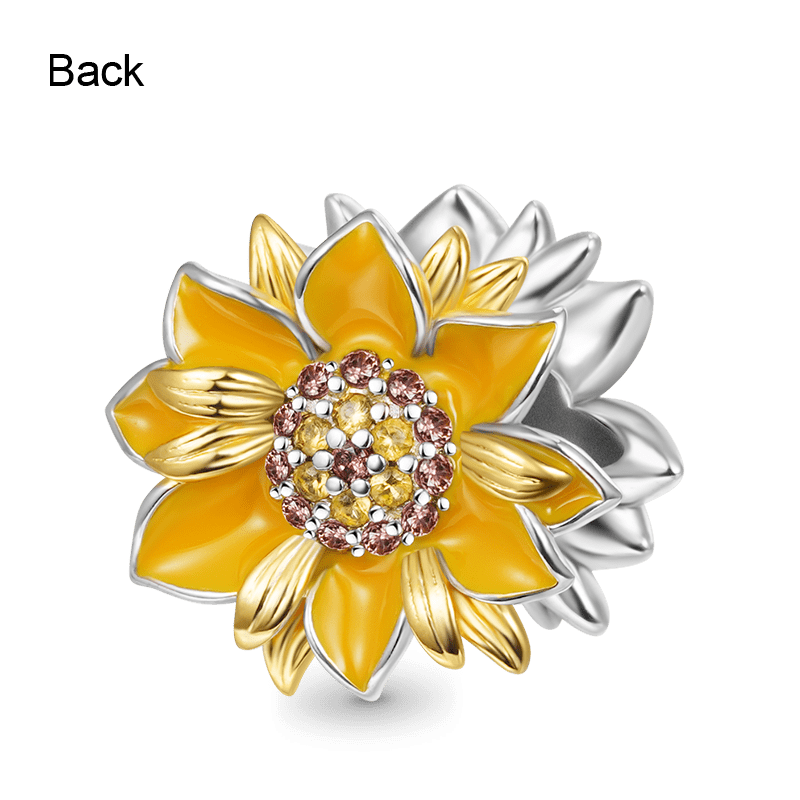 Sparkling Sunflower Charm
