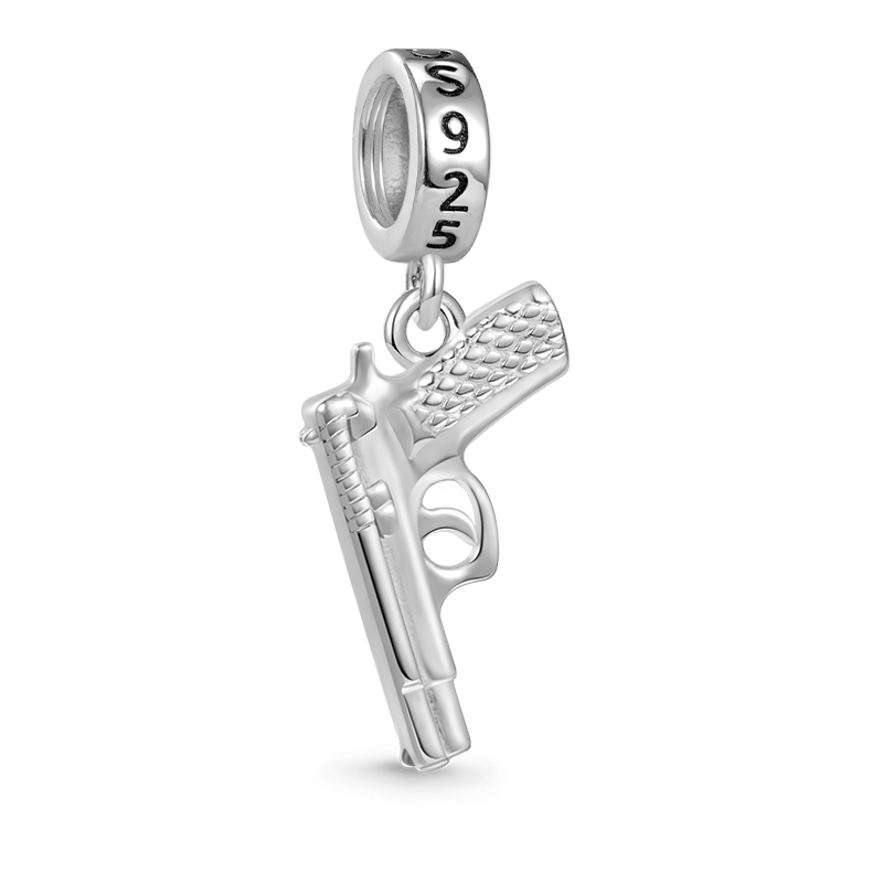 Bullet Gun Pistol Dangle Charm