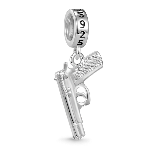 Bullet Gun Pistol Dangle Charm