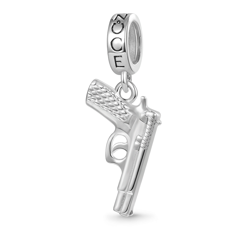 Bullet Gun Pistol Dangle Charm