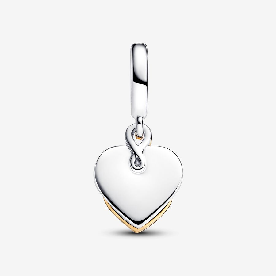 Engravable Mum Double Dangle Charm - Gold