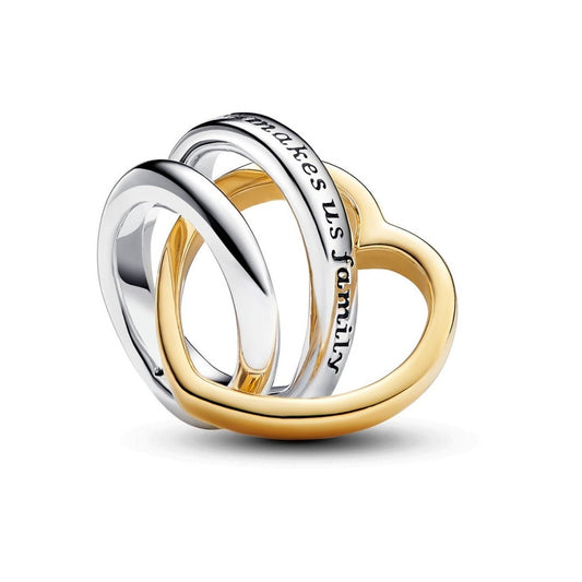 Two-tone Stepmom Entwined Hearts Charm