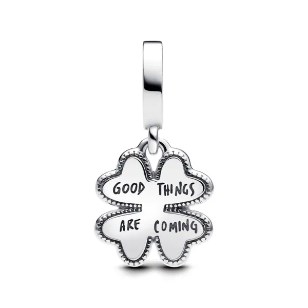 Four Leaf Clover Lab-Grown Diamond Dangle Charm
