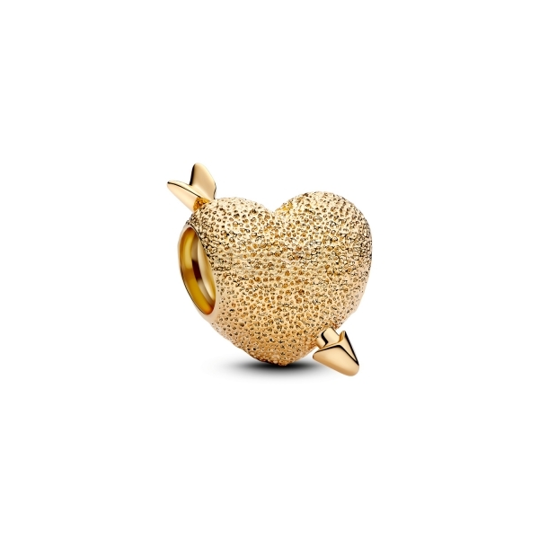 Cupid Heart Charm - Gold
