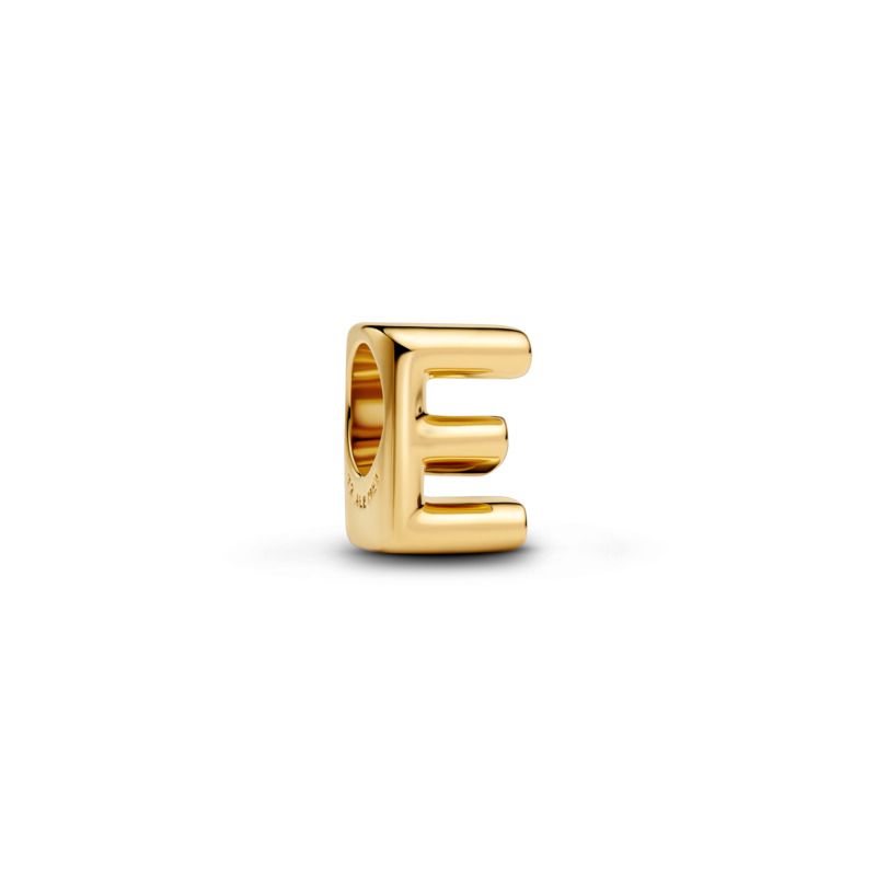 Open Letter Alphabet Charm - Gold