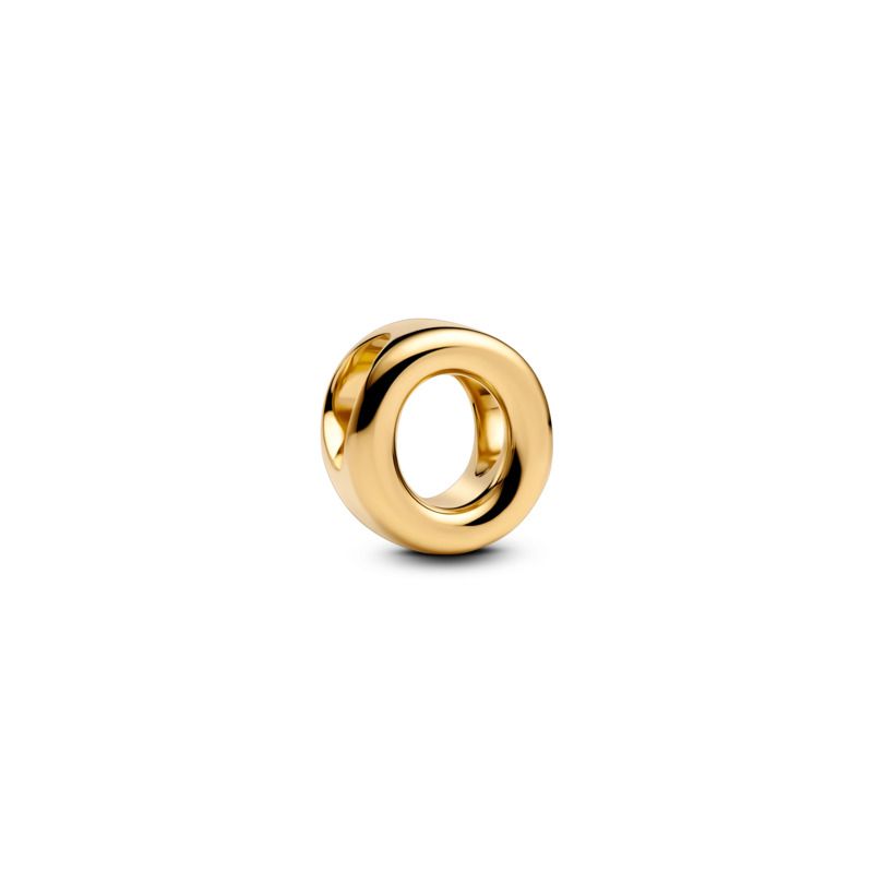 Open Letter Alphabet Charm - Gold