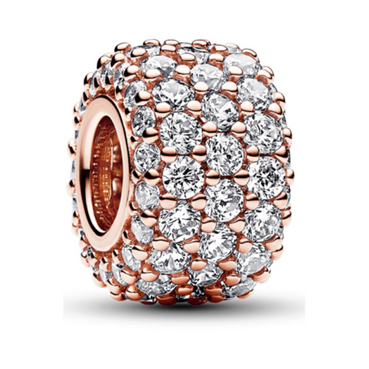 Sparkling Triple Row Charm - Rose