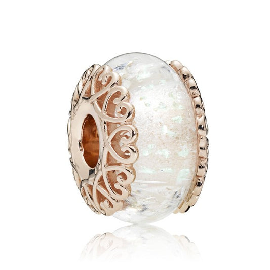 Iridescent White Murano - Rose