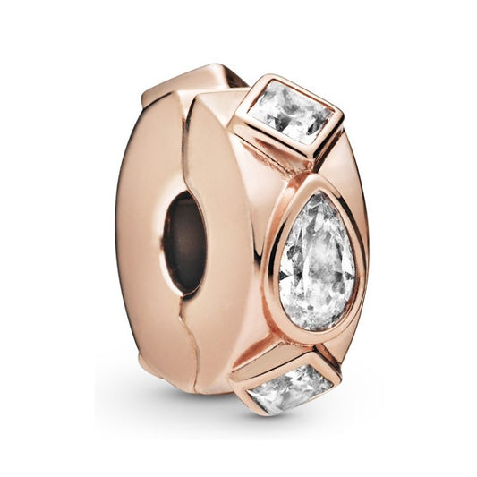 Geometric Shapes Clip Charm - Rose