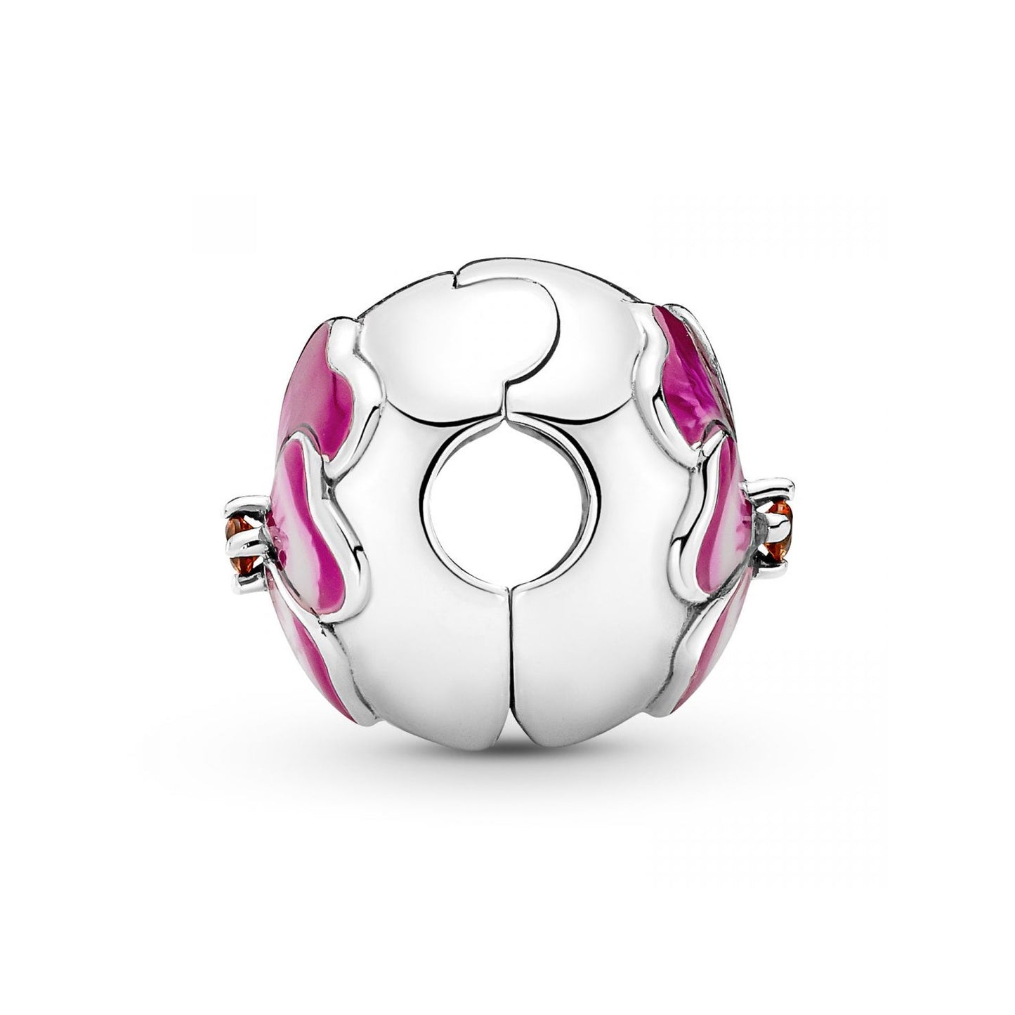Pink Pansy Flower Clip Charm