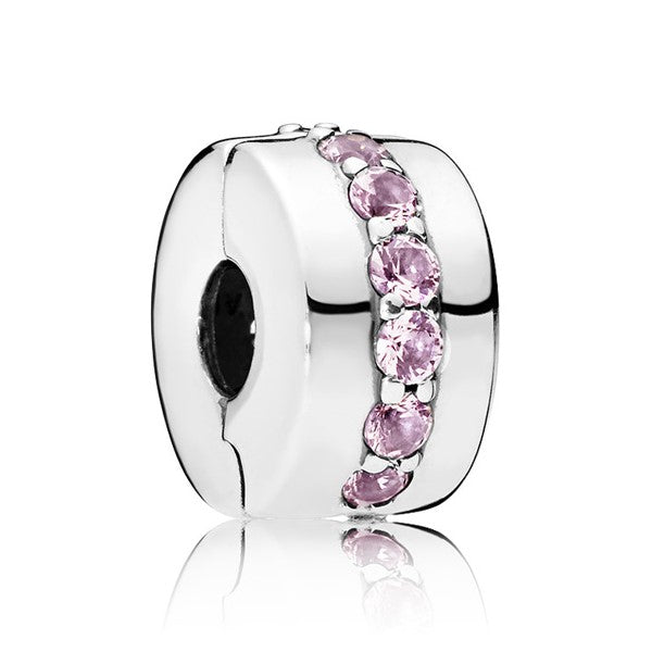 Shining Line Clip Charm - Pink