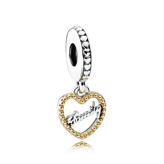 Family Script Heart Dangle Charm