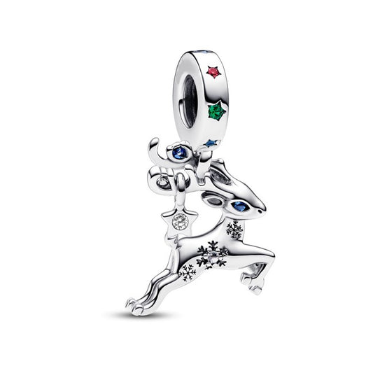 Magical Christmas Reindeer Dangle Charm