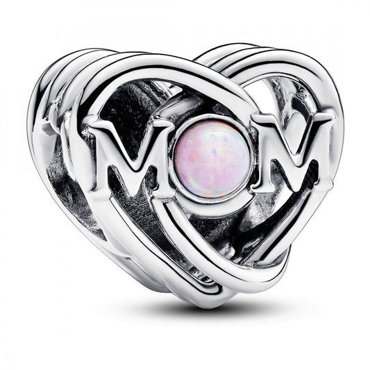 Openwork Mum & Heart Charm