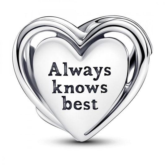 Openwork Mum & Heart Charm