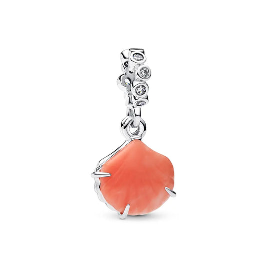 Coral-coloured Shell Double Dangle Charm