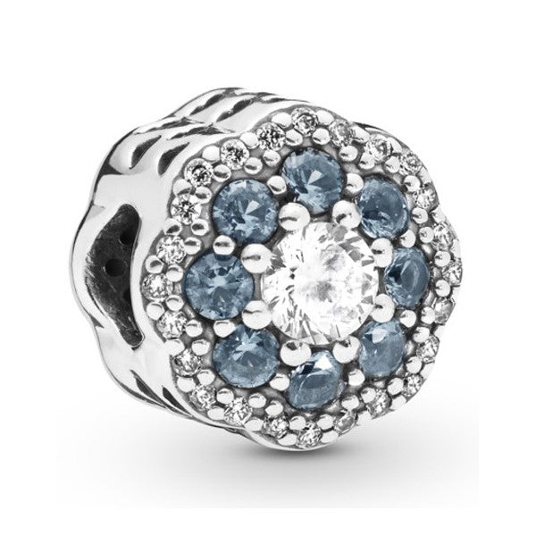 Sparkle Flower Charm - Blue