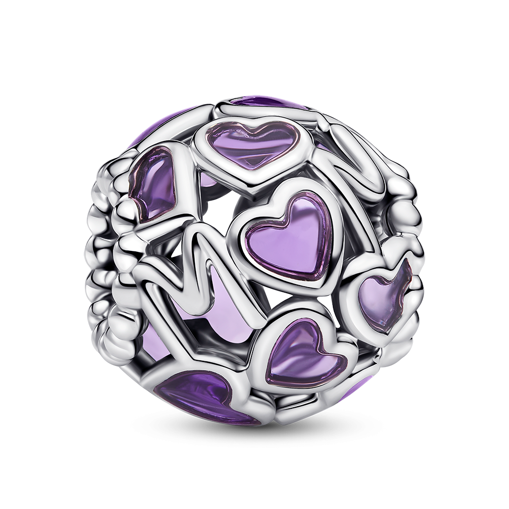 Openwork Hearts Mum Charm