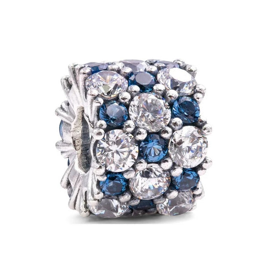 Blue & Clear Sparkle Barrel Charm