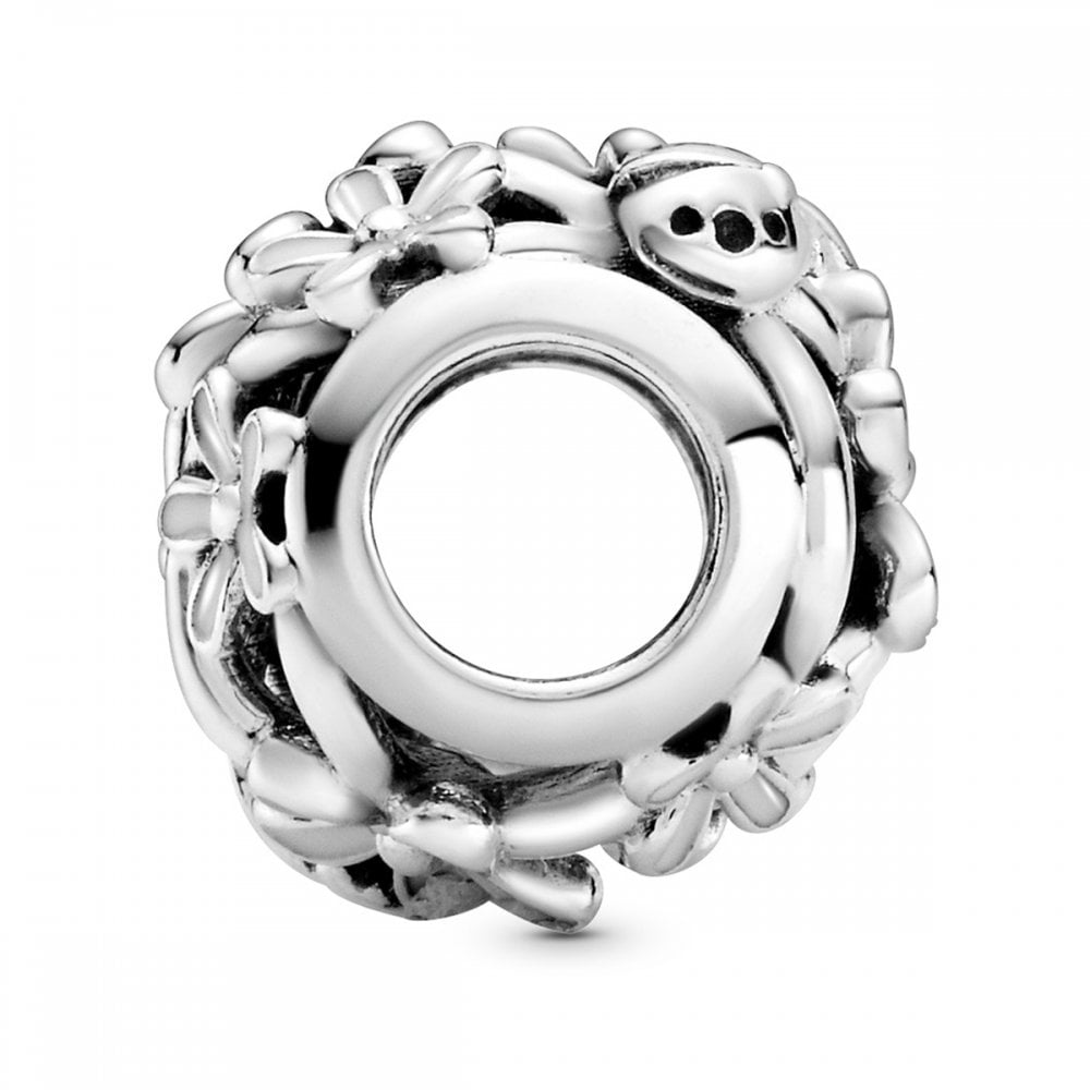 Openwork White Daisy Flower Charm