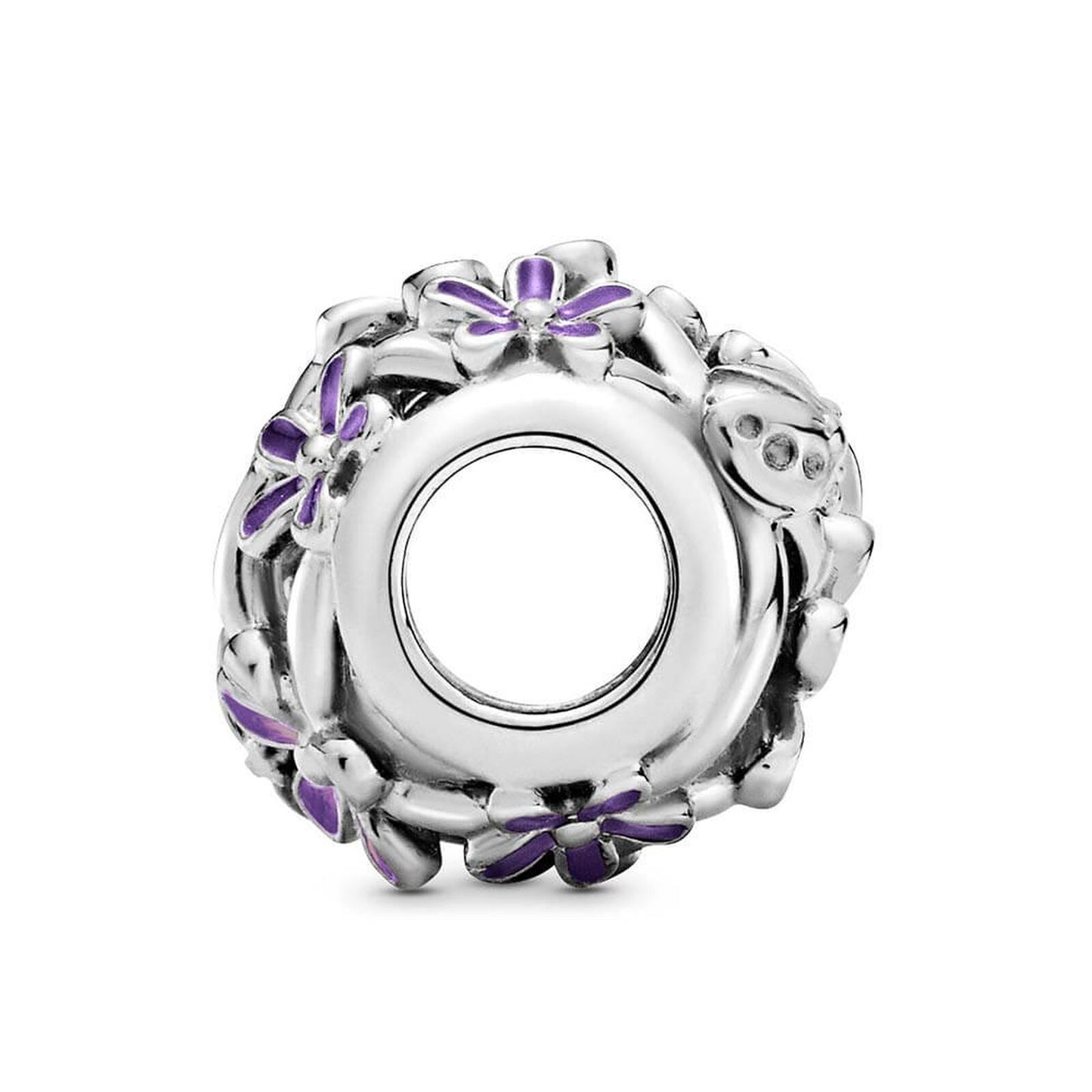 Openwork Purple Daisy Flower Charm