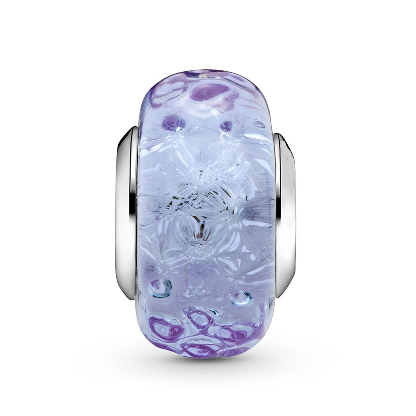Wavy Lavender Murano Glass Charm