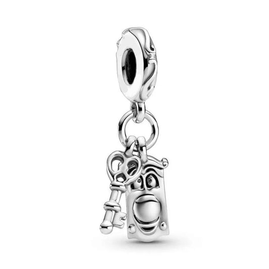Alice in Wonderland Key & Door Knob Dangle Charm