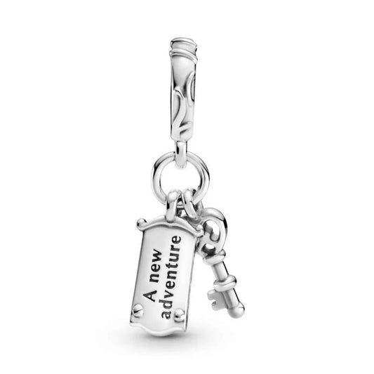 Alice in Wonderland Key & Door Knob Dangle Charm