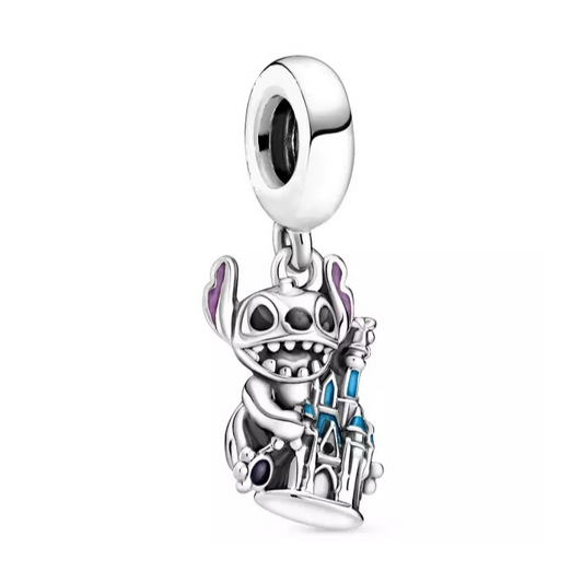 Stitch and Castle Dangle Charm