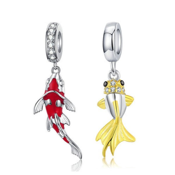 Koi Fish Dangle Charm - Red