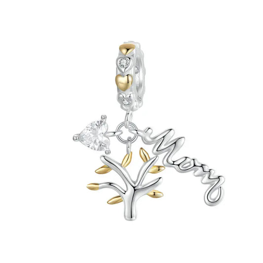 Mom Life Tree Triple Dangle Charm