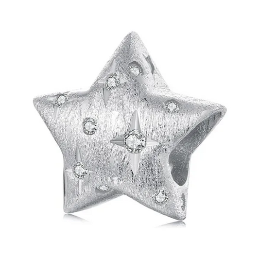 Satin Sparkling Star Charm