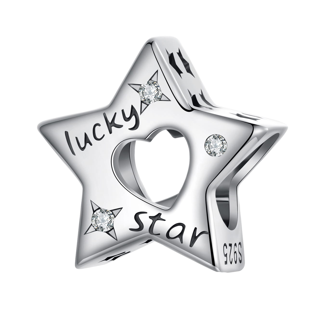 Lucky Star Charm With Heart