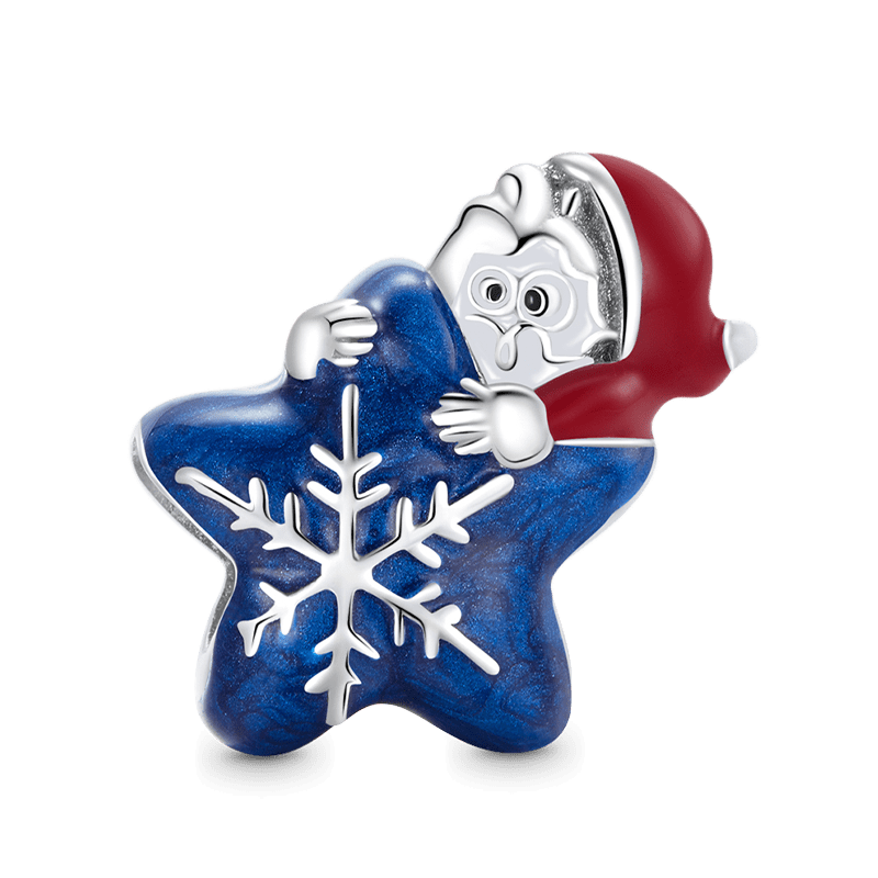 Santa Claus Embraces Star Charm