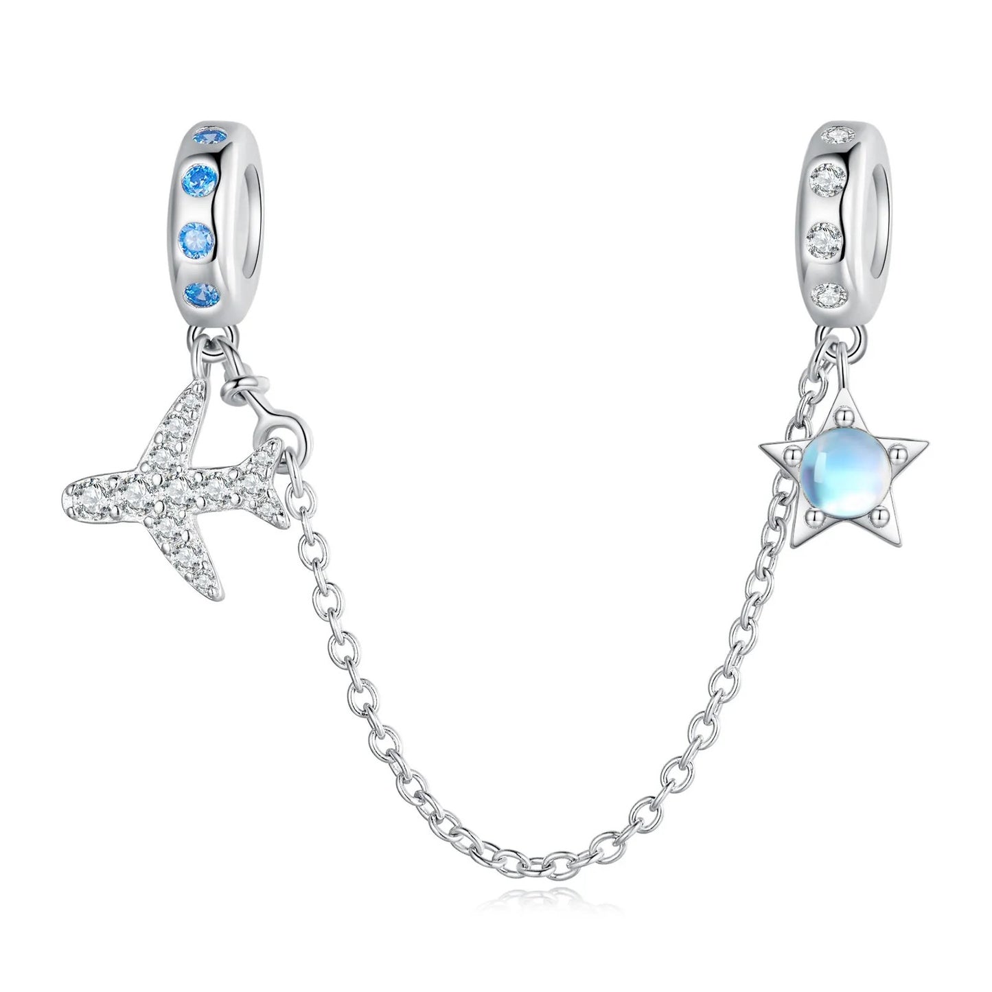 Plane & Star Safety Chain
