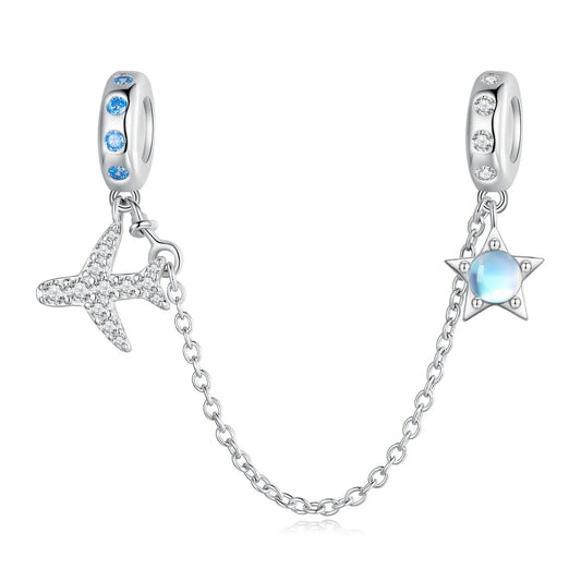 Plane & Star Safety Chain