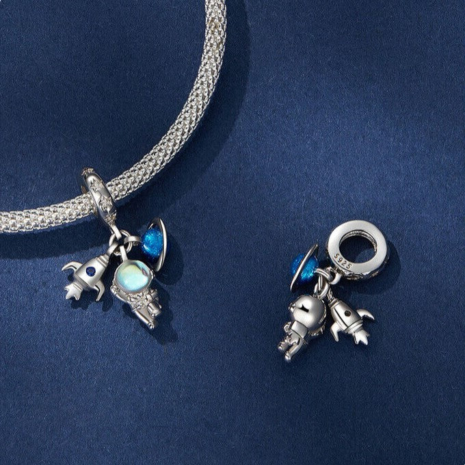 Astronaut Triple Dangle Charm