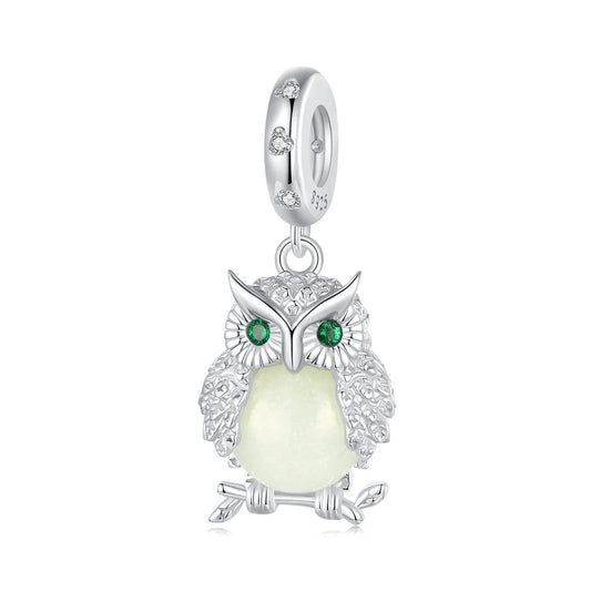 Owl Dangle Charm - Glow-in-the-dark