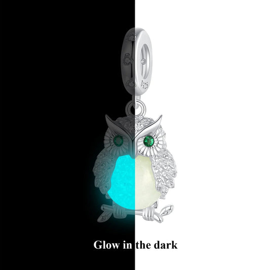 Owl Dangle Charm - Glow-in-the-dark