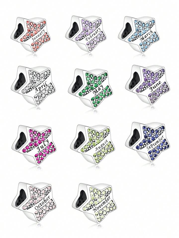 Star Birthstone Charm