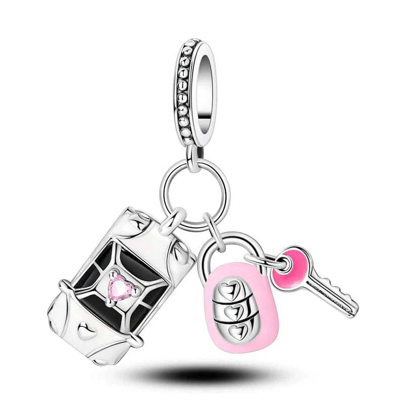 Car, Key & Remote Triple Dangle Charm