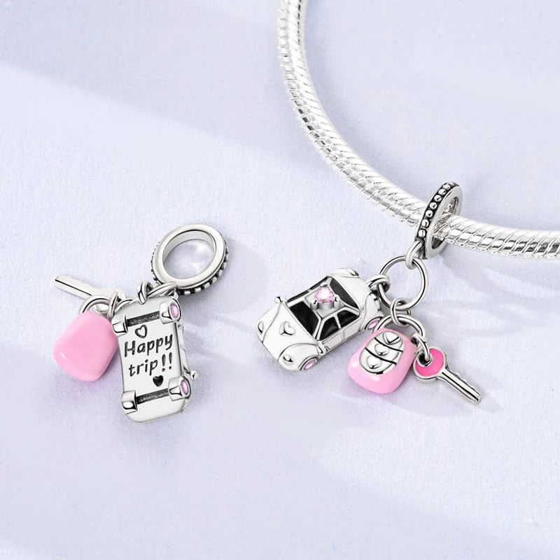 Car, Key & Remote Triple Dangle Charm