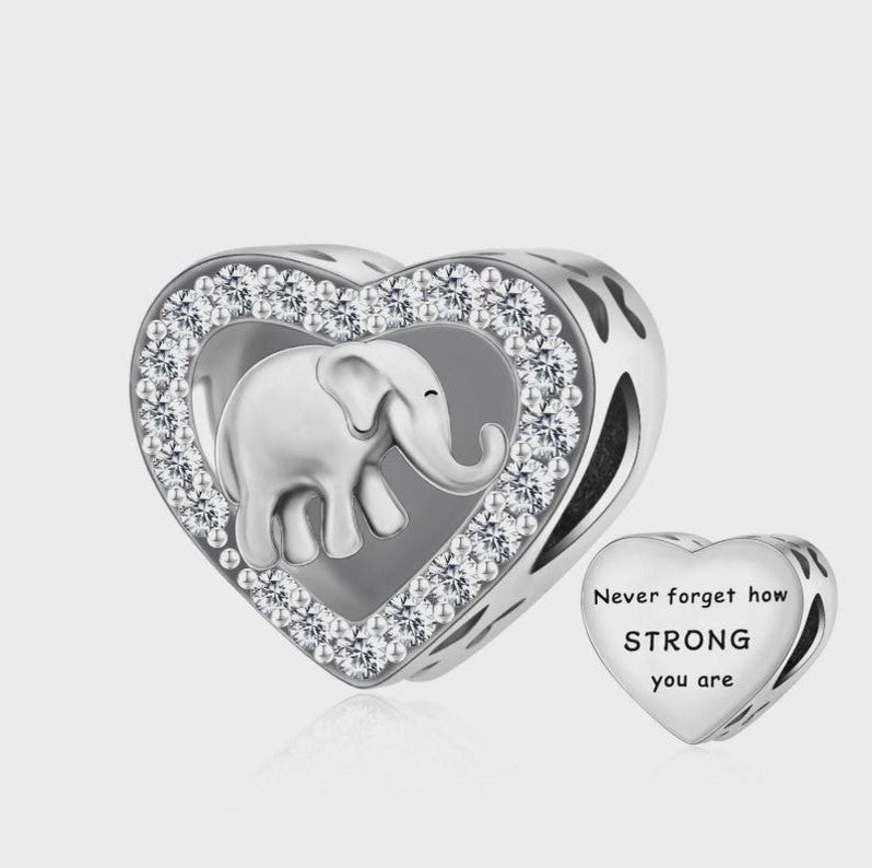 Elephant Strong Heart Charm