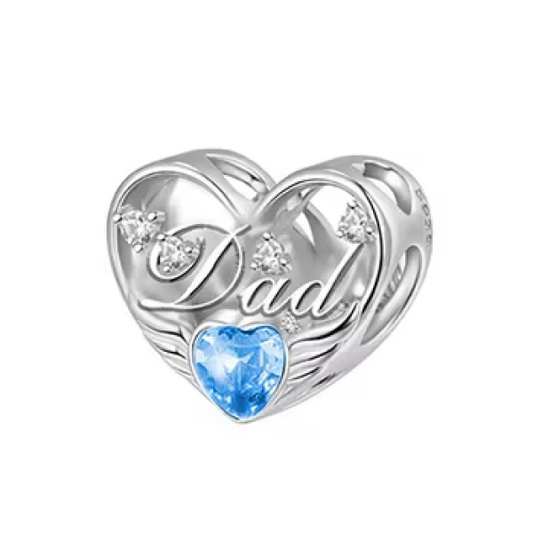 Dad Heart Charm