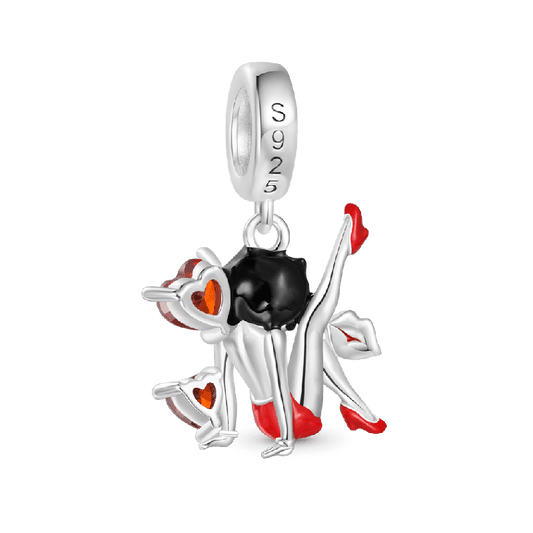 Bold Red Dress Betty Boop Dangle Charm