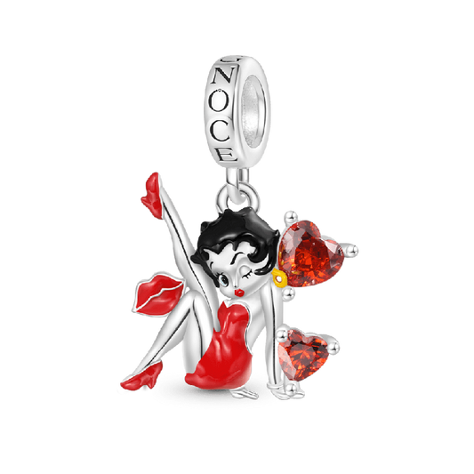 Bold Red Dress Betty Boop Dangle Charm